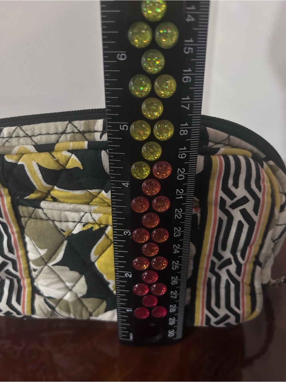 Vera Bradley Quilted Crossbody Bag in Black, Yellow, White - Picture 9 of 9
